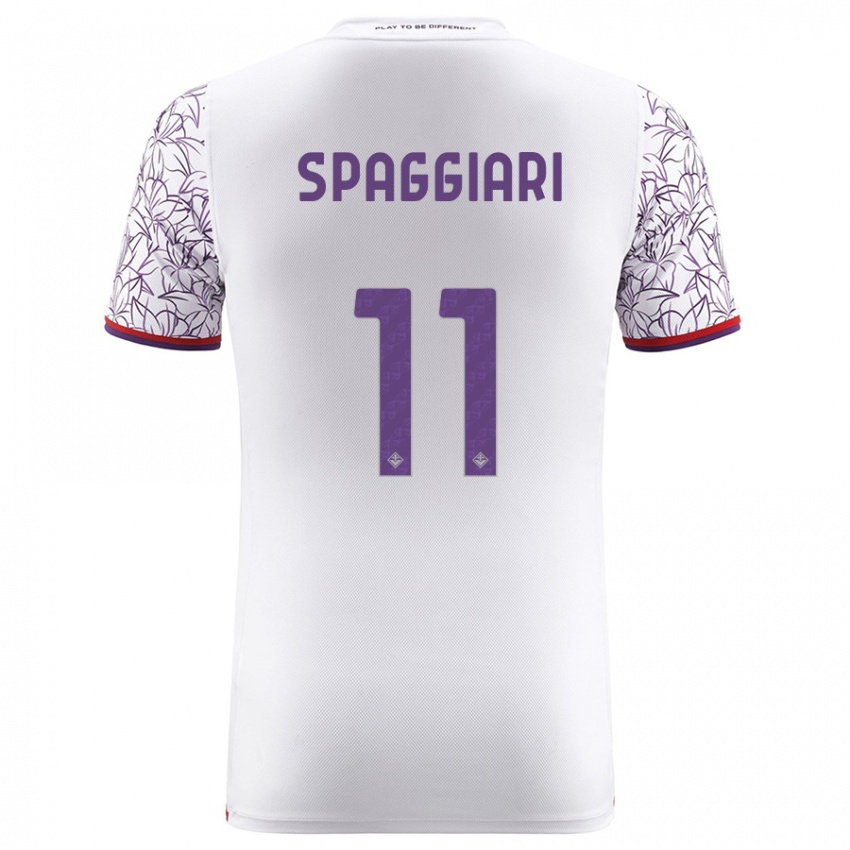 Niño Camiseta Riccardo Spaggiari #11 Blanco 2ª Equipación 2023/24 La Camisa Perú