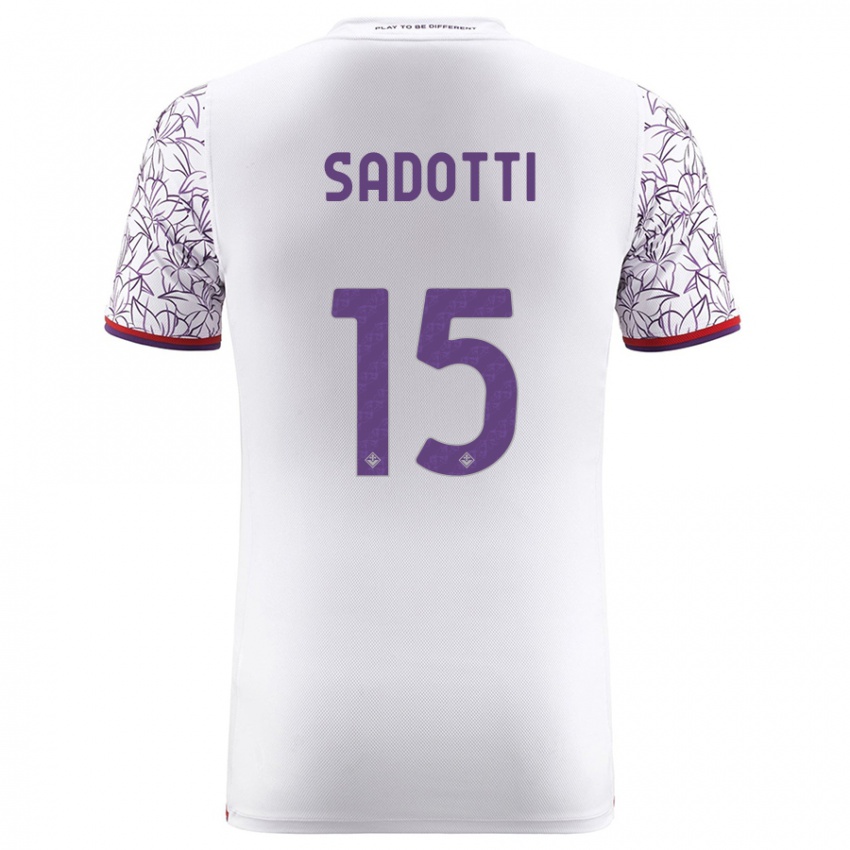 Niño Camiseta Edoardo Sadotti #15 Blanco 2ª Equipación 2023/24 La Camisa Perú