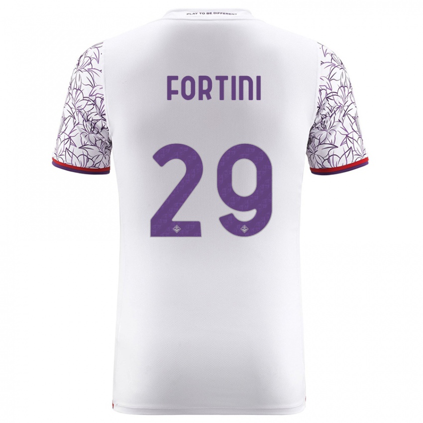 Niño Camiseta Niccolò Fortini #29 Blanco 2ª Equipación 2023/24 La Camisa Perú