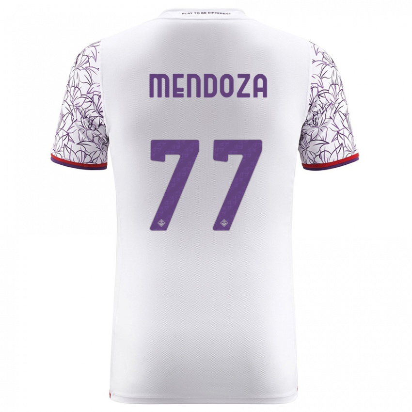 Niño Camiseta William Mendoza #77 Blanco 2ª Equipación 2023/24 La Camisa Perú