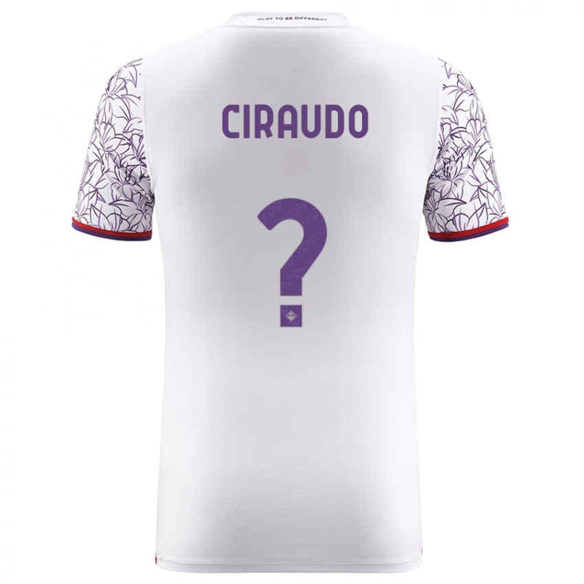 Niño Camiseta Alessio Ciraudo #0 Blanco 2ª Equipación 2023/24 La Camisa Perú