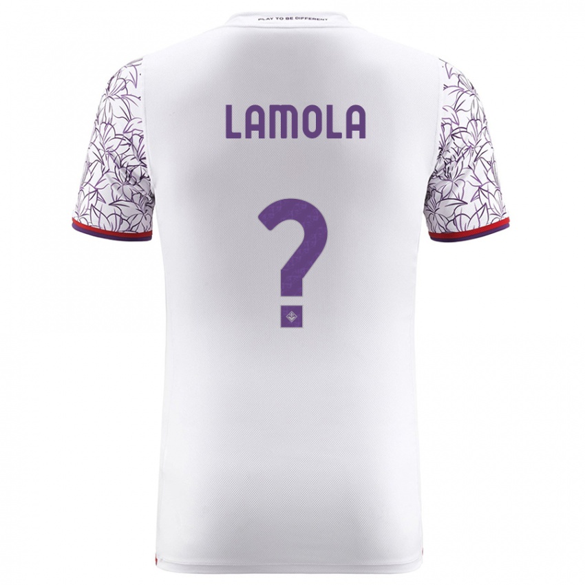 Niño Camiseta Lorenzo Lamola #0 Blanco 2ª Equipación 2023/24 La Camisa Perú