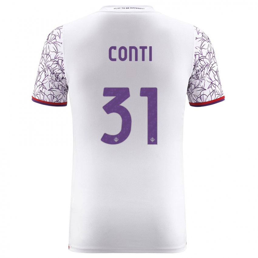 Niño Camiseta Gabriele Conti #31 Blanco 2ª Equipación 2023/24 La Camisa Perú