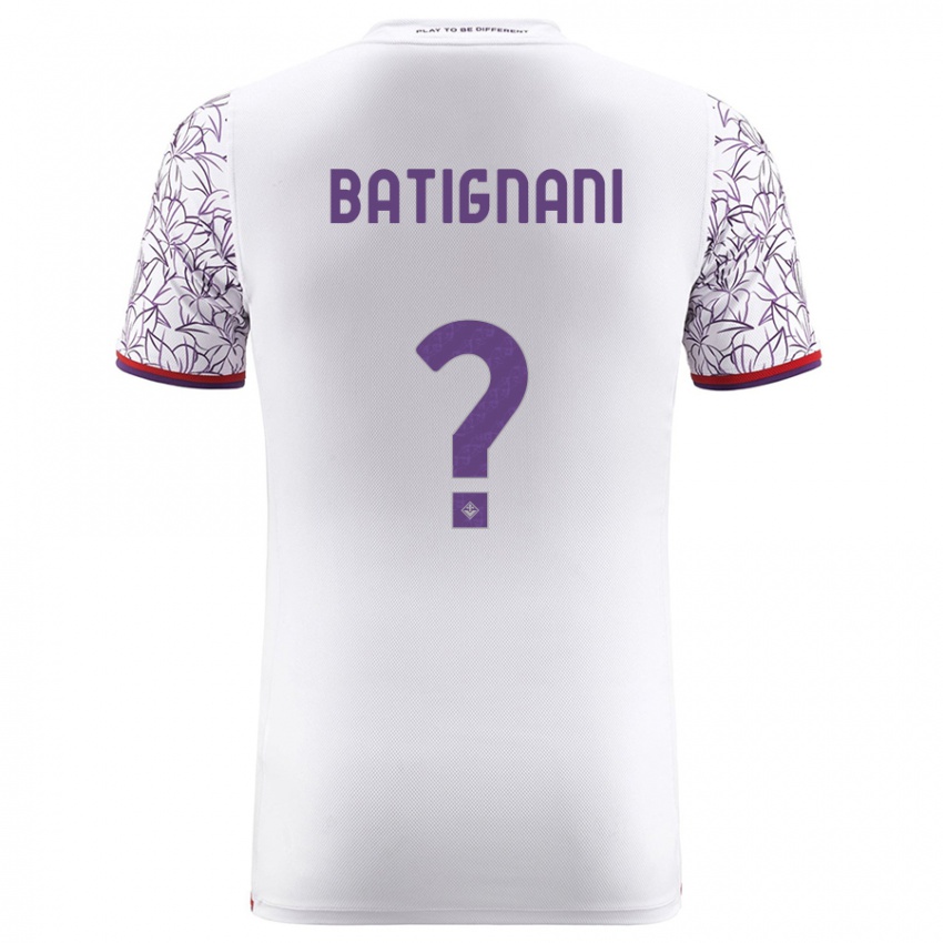 Niño Camiseta Francesco Batignani #0 Blanco 2ª Equipación 2023/24 La Camisa Perú