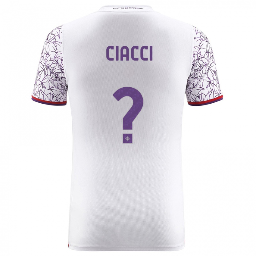 Niño Camiseta Niccolò Ciacci #0 Blanco 2ª Equipación 2023/24 La Camisa Perú