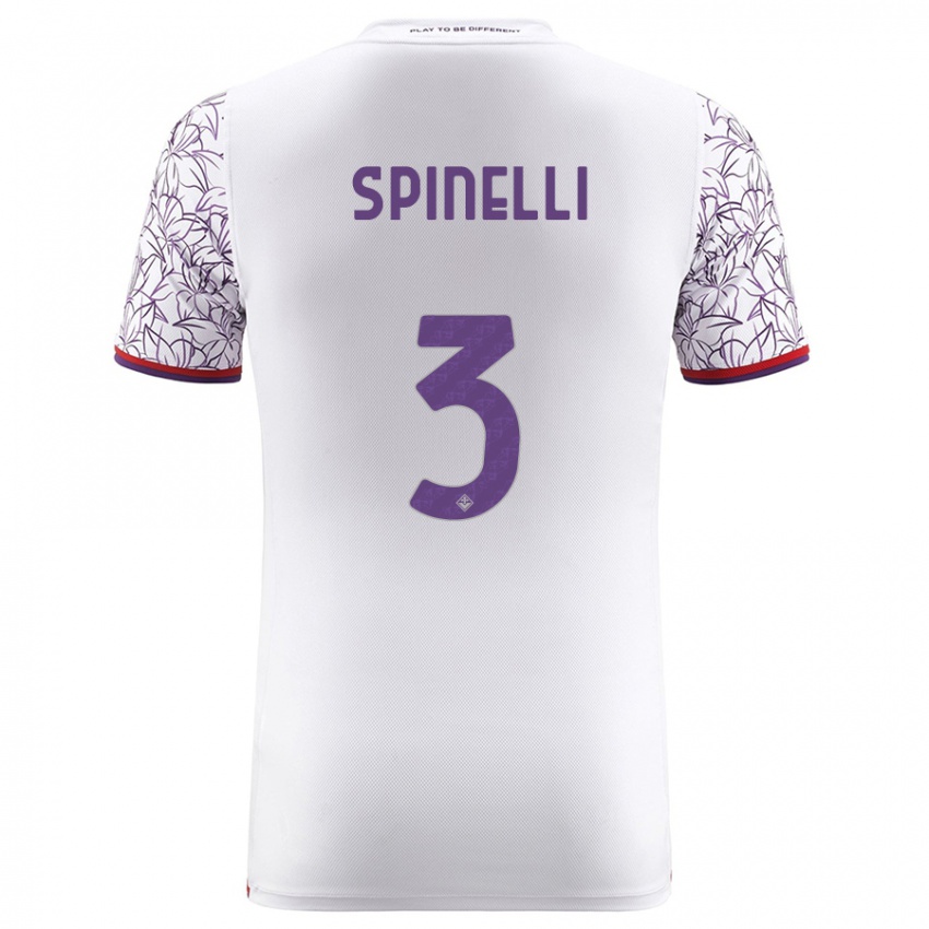 Niño Camiseta Giorgia Spinelli #3 Blanco 2ª Equipación 2023/24 La Camisa Perú