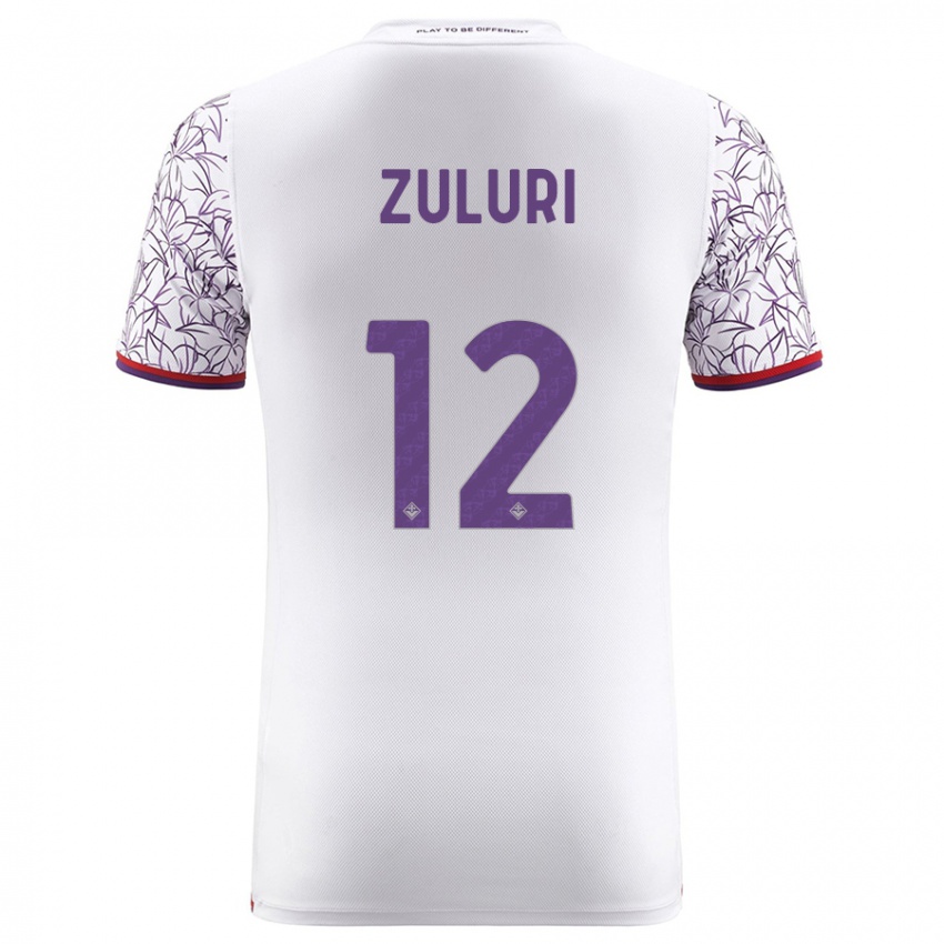 Niño Camiseta Athena Zuluri #12 Blanco 2ª Equipación 2023/24 La Camisa Perú