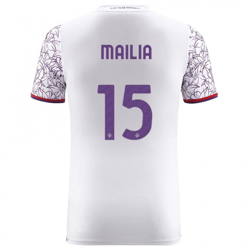 Niño Camiseta Siria Mailia #15 Blanco 2ª Equipación 2023/24 La Camisa Perú