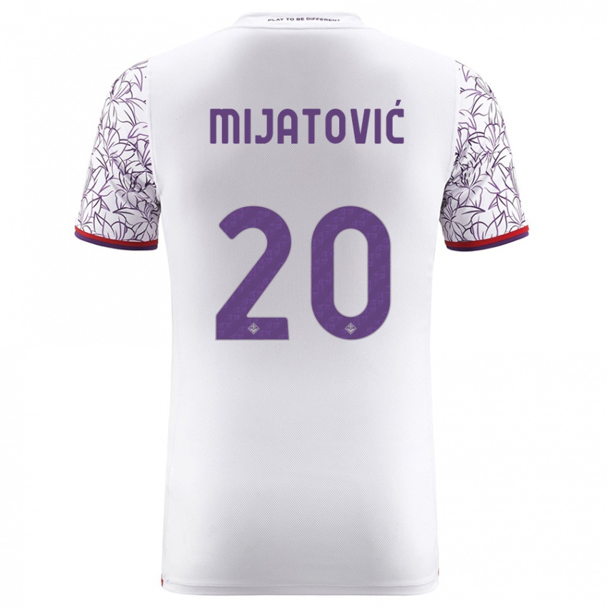 Niño Camiseta Milica Mijatović #20 Blanco 2ª Equipación 2023/24 La Camisa Perú