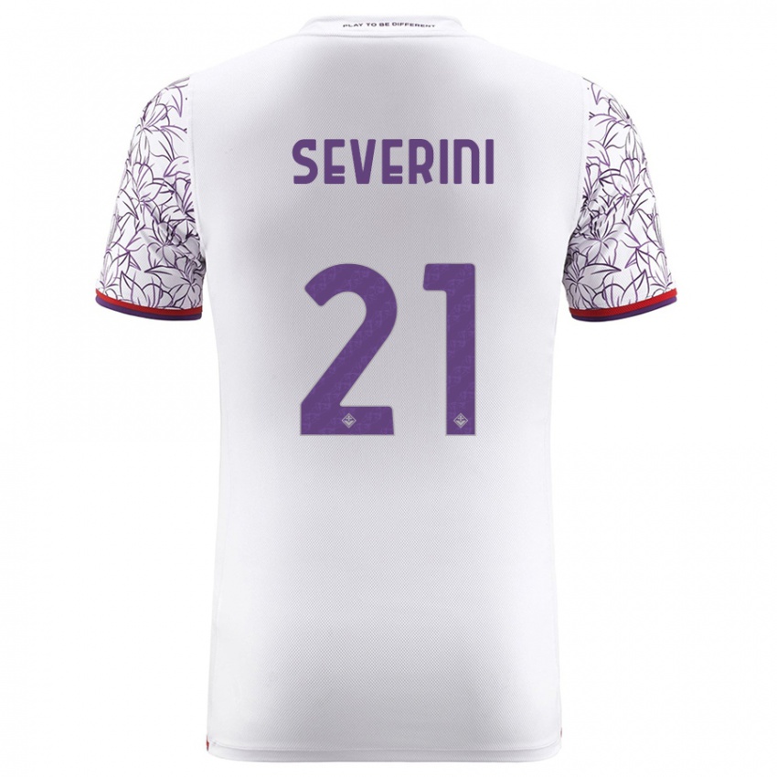 Niño Camiseta Emma Severini #21 Blanco 2ª Equipación 2023/24 La Camisa Perú