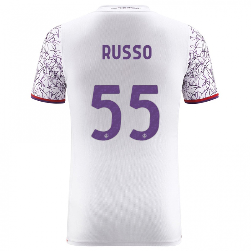 Niño Camiseta Federica Russo #55 Blanco 2ª Equipación 2023/24 La Camisa Perú