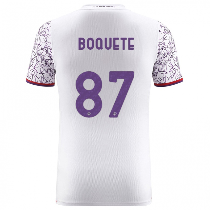 Niño Camiseta Veronica Boquete #87 Blanco 2ª Equipación 2023/24 La Camisa Perú