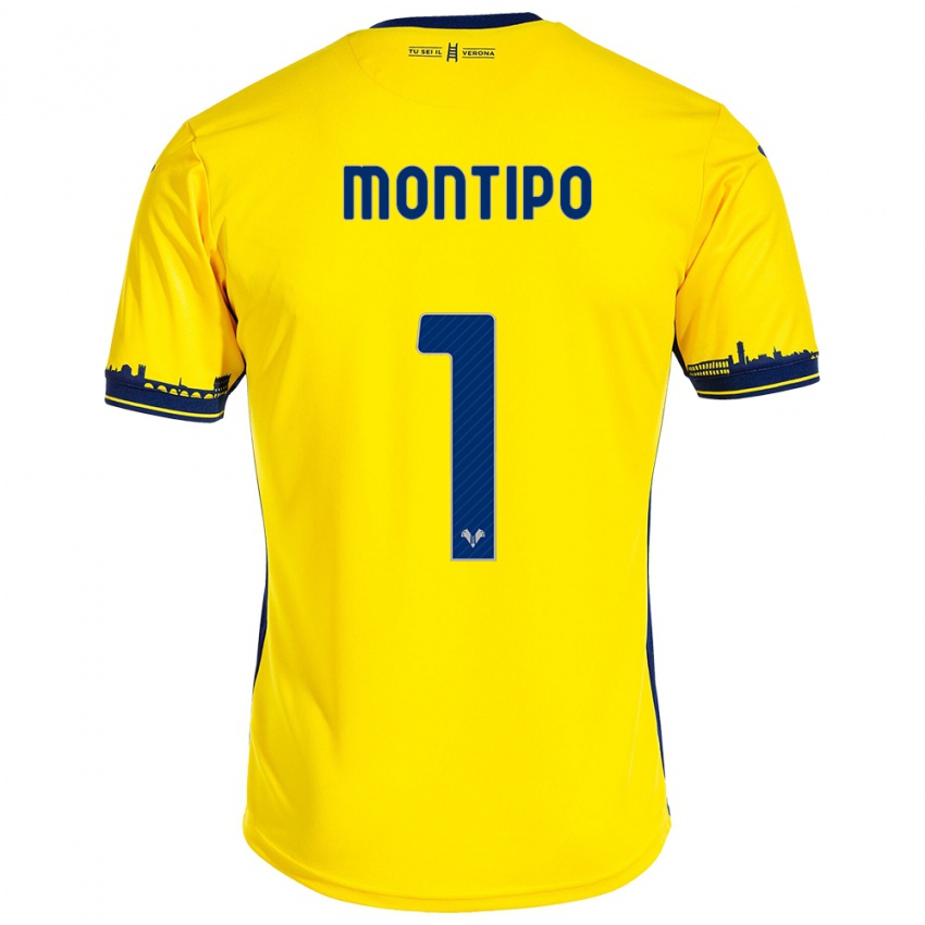 Niño Camiseta Lorenzo Montipò #1 Amarillo 2ª Equipación 2023/24 La Camisa Perú