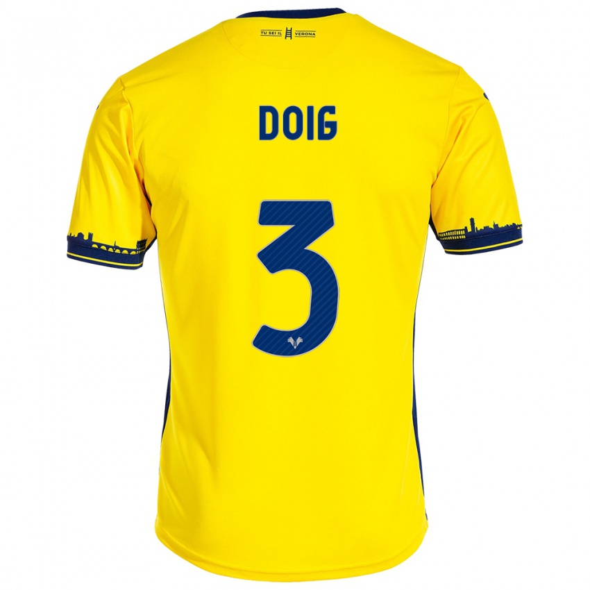 Niño Camiseta Josh Doig #3 Amarillo 2ª Equipación 2023/24 La Camisa Perú