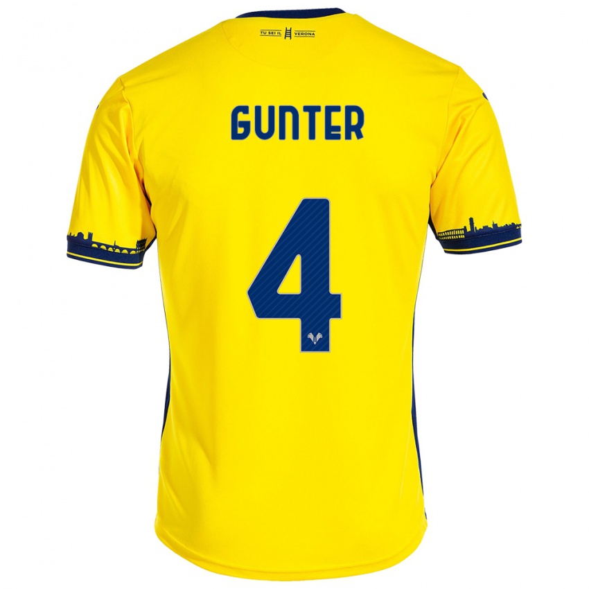 Niño Camiseta Koray Günter #4 Amarillo 2ª Equipación 2023/24 La Camisa Perú