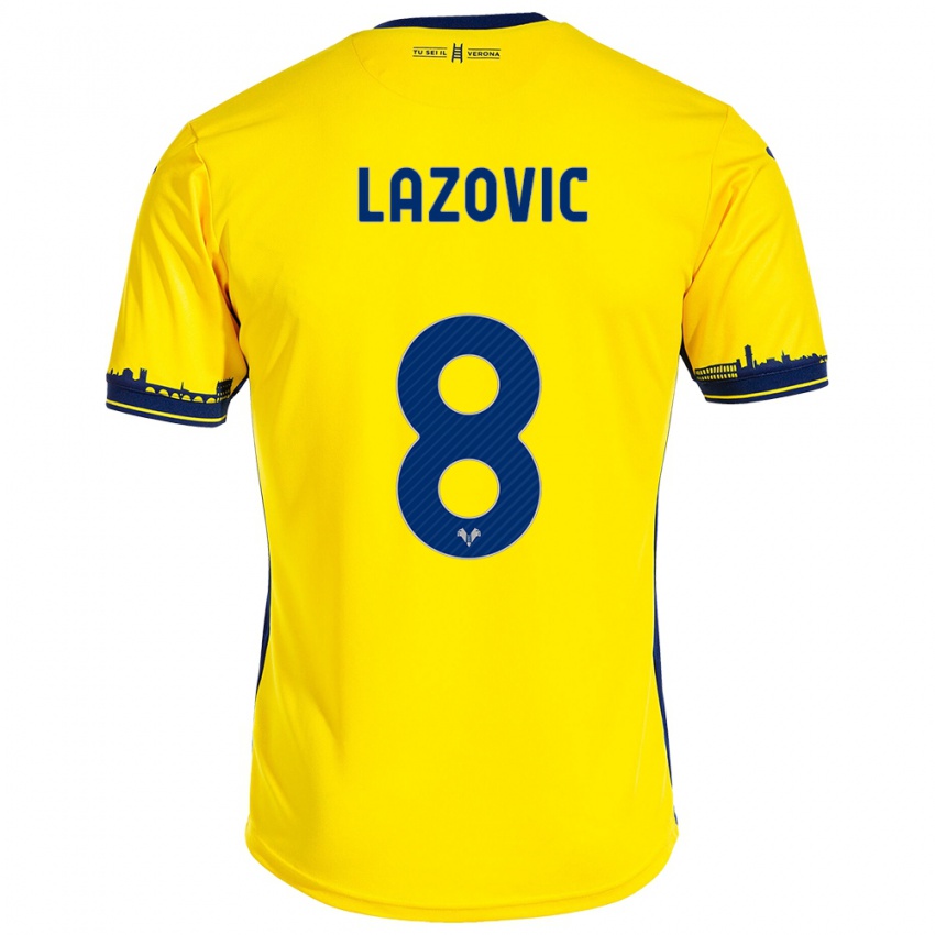 Niño Camiseta Darko Lazović #8 Amarillo 2ª Equipación 2023/24 La Camisa Perú