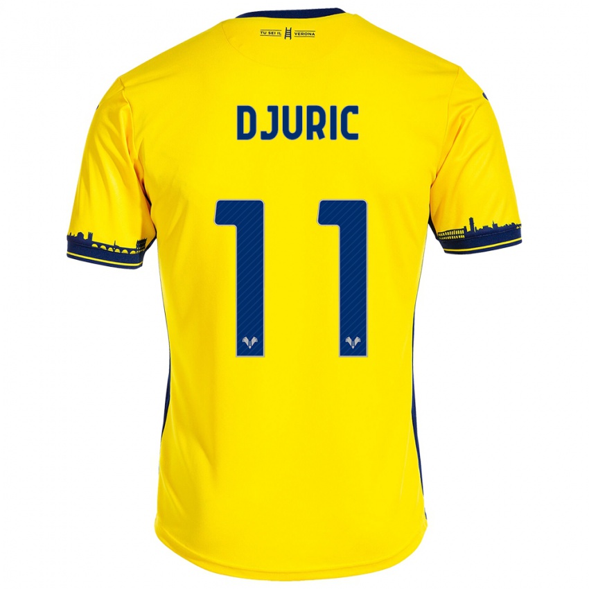 Niño Camiseta Milan Djuric #11 Amarillo 2ª Equipación 2023/24 La Camisa Perú