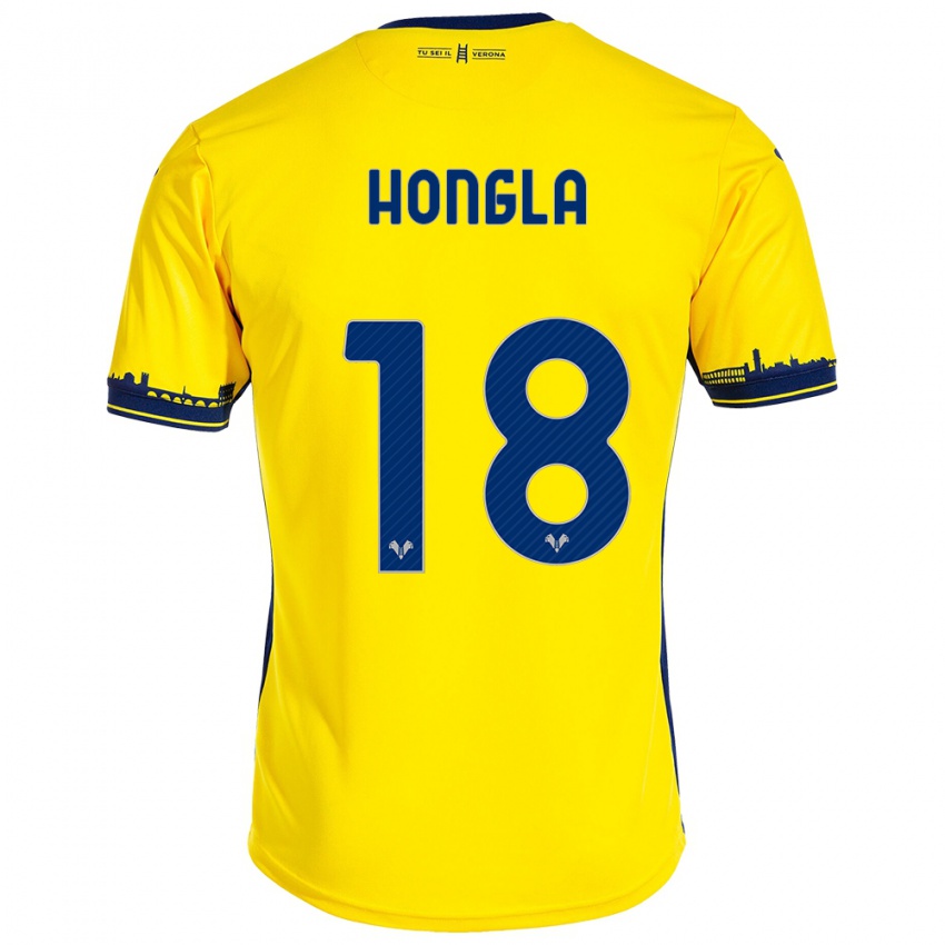 Niño Camiseta Martin Hongla #18 Amarillo 2ª Equipación 2023/24 La Camisa Perú