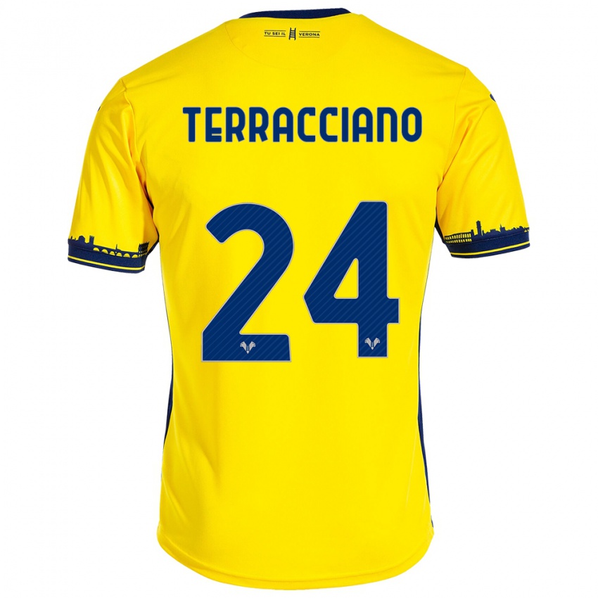 Niño Camiseta Filippo Terracciano #24 Amarillo 2ª Equipación 2023/24 La Camisa Perú