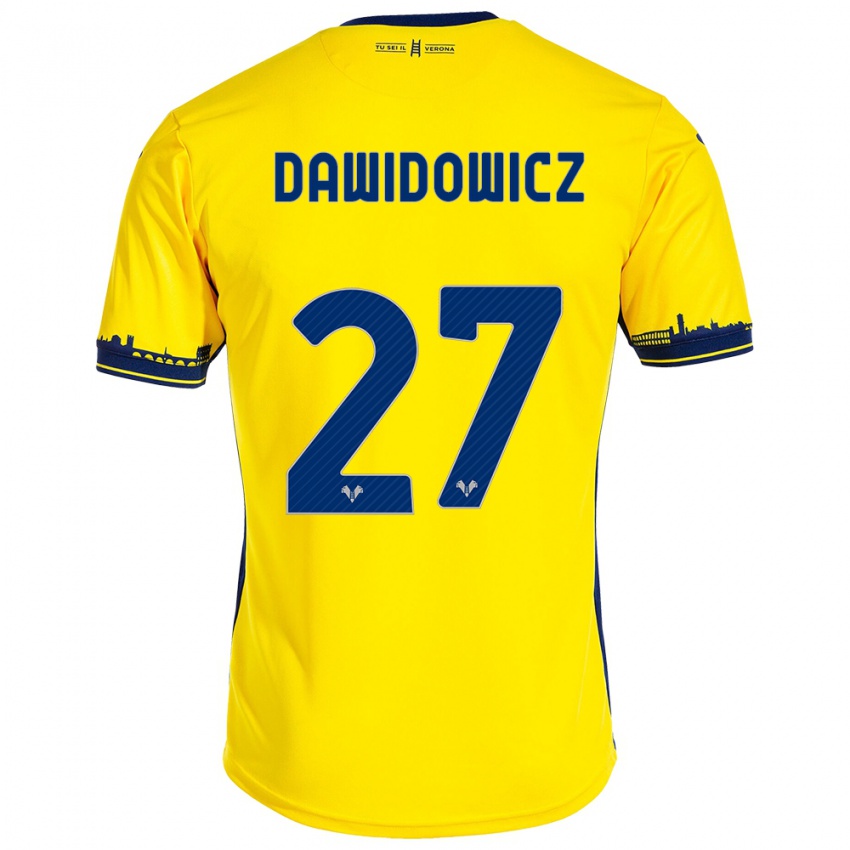 Niño Camiseta Pawel Dawidowicz #27 Amarillo 2ª Equipación 2023/24 La Camisa Perú