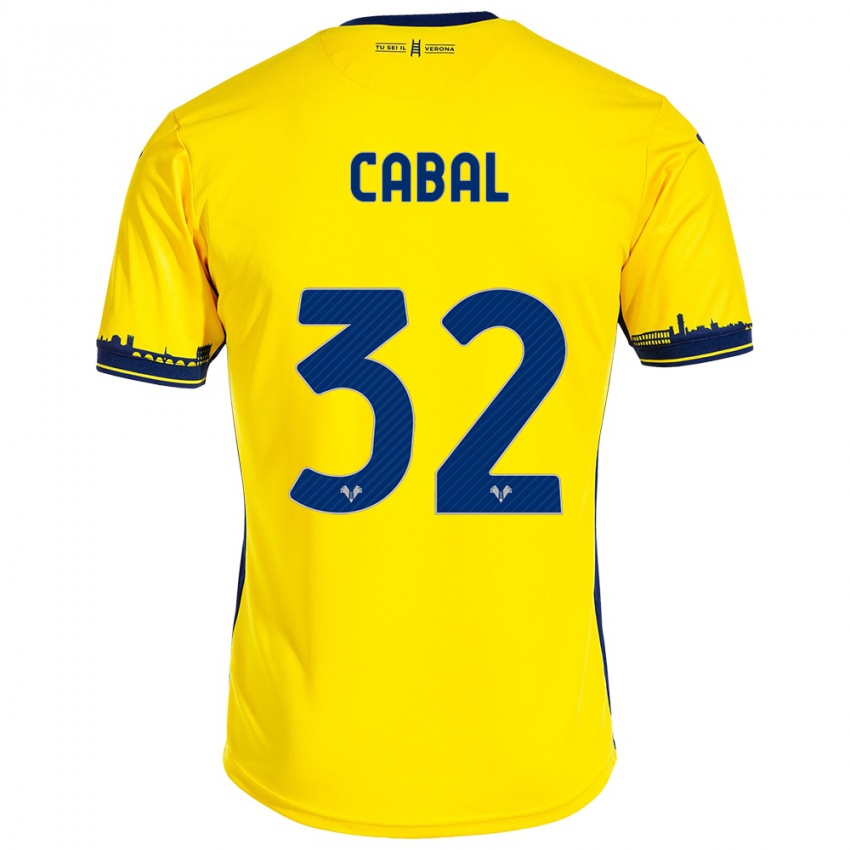 Niño Camiseta Juan Cabal #32 Amarillo 2ª Equipación 2023/24 La Camisa Perú