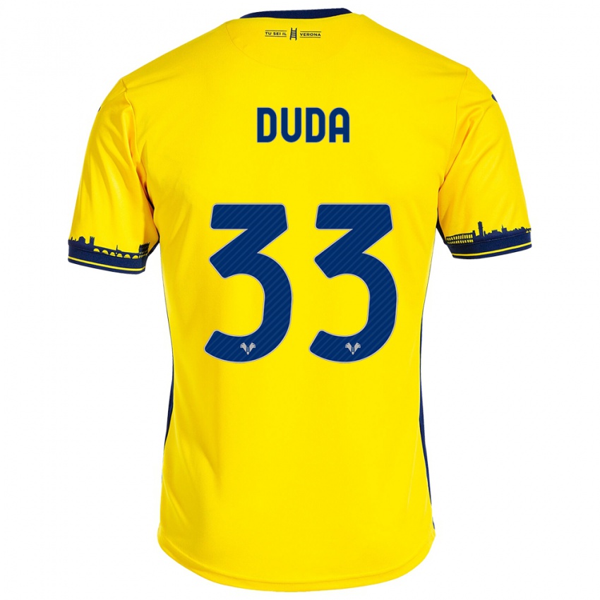 Niño Camiseta Ondrej Duda #33 Amarillo 2ª Equipación 2023/24 La Camisa Perú