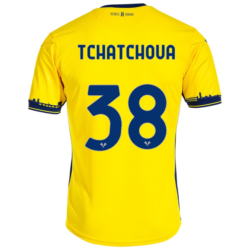 Niño Camiseta Jackson Tchatchoua #38 Amarillo 2ª Equipación 2023/24 La Camisa Perú