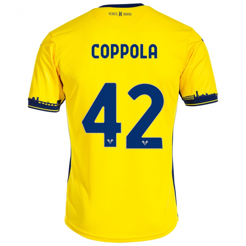 Niño Camiseta Diego Coppola #42 Amarillo 2ª Equipación 2023/24 La Camisa Perú