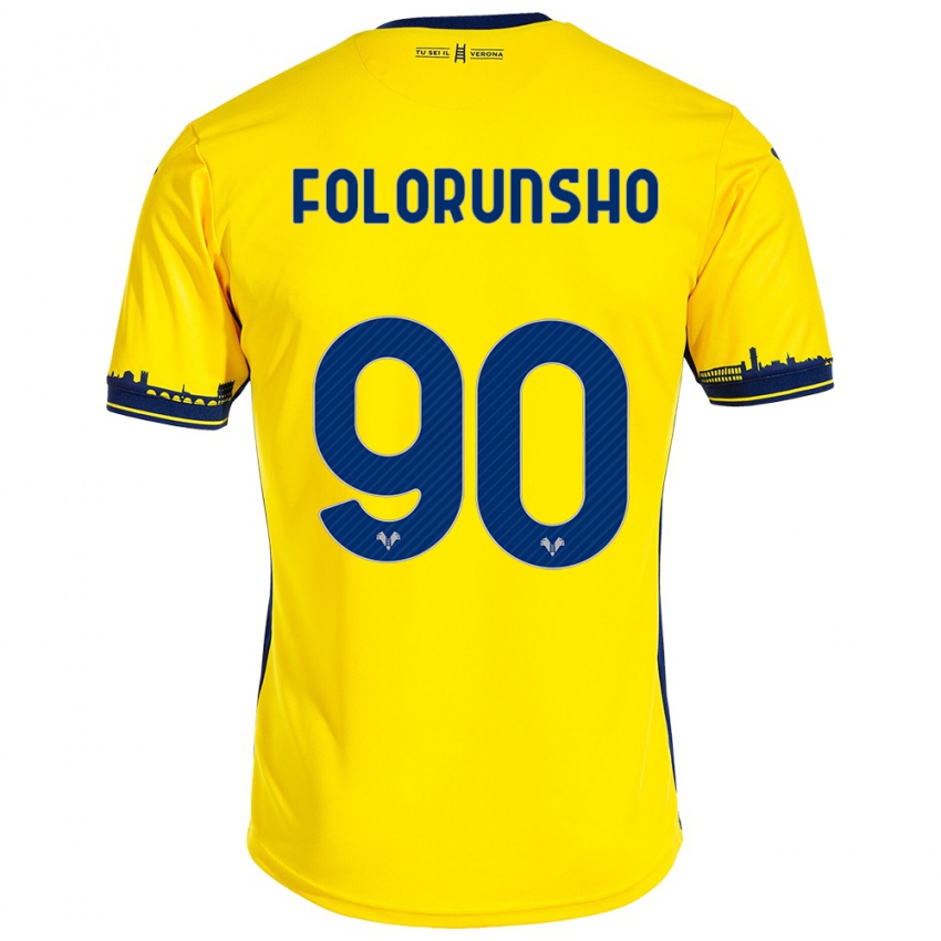 Niño Camiseta Michael Folorunsho #90 Amarillo 2ª Equipación 2023/24 La Camisa Perú