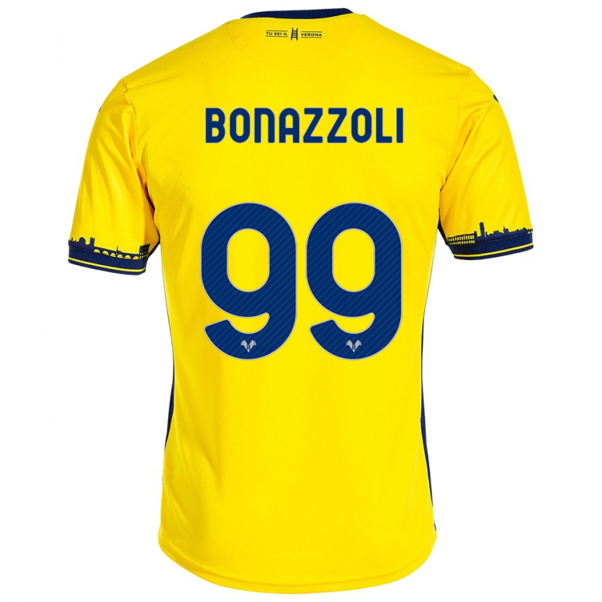 Niño Camiseta Federico Bonazzoli #99 Amarillo 2ª Equipación 2023/24 La Camisa Perú