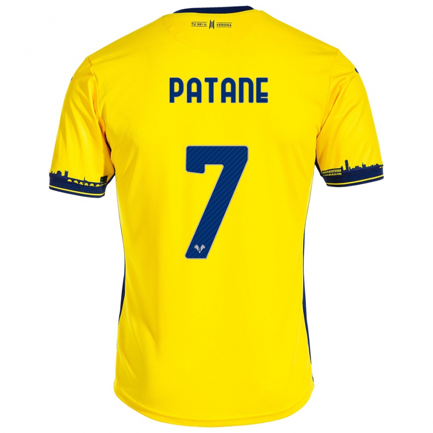 Niño Camiseta Nicola Patanè #7 Amarillo 2ª Equipación 2023/24 La Camisa Perú