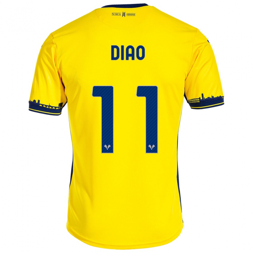 Niño Camiseta Siren Diao #11 Amarillo 2ª Equipación 2023/24 La Camisa Perú