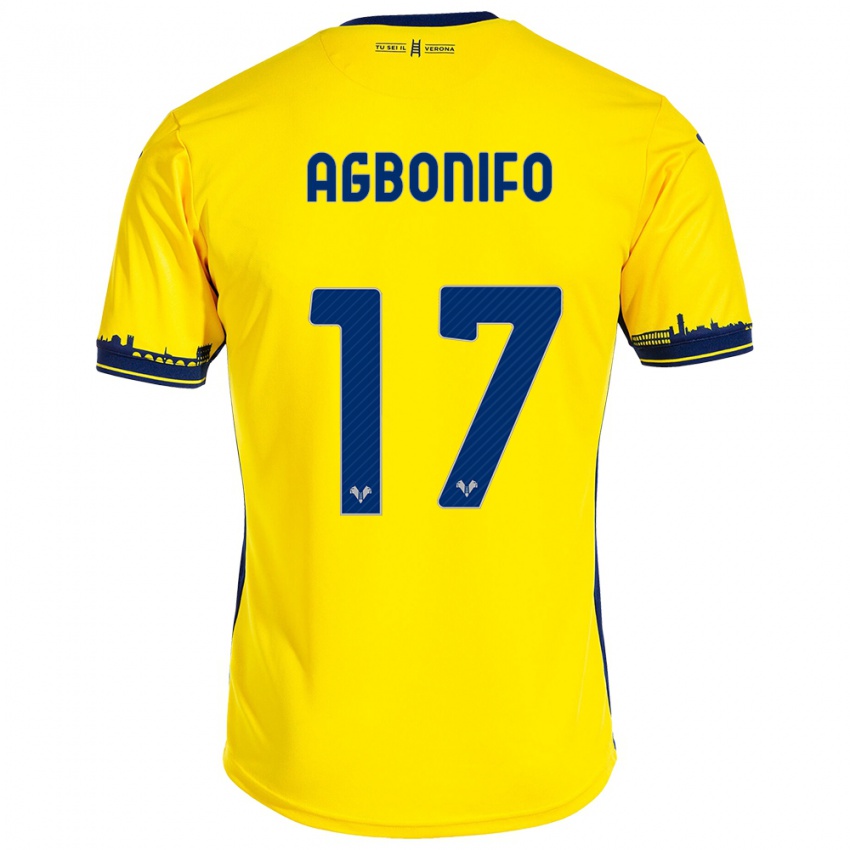 Niño Camiseta Richi Agbonifo #17 Amarillo 2ª Equipación 2023/24 La Camisa Perú