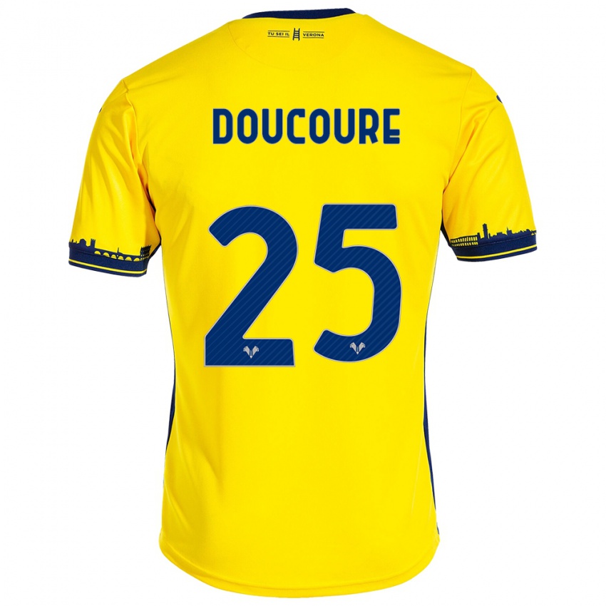 Niño Camiseta Mamedi Doucouré #25 Amarillo 2ª Equipación 2023/24 La Camisa Perú