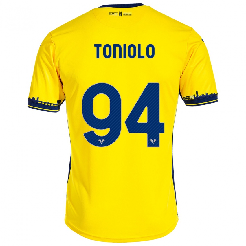 Niño Camiseta Giacomo Toniolo #94 Amarillo 2ª Equipación 2023/24 La Camisa Perú