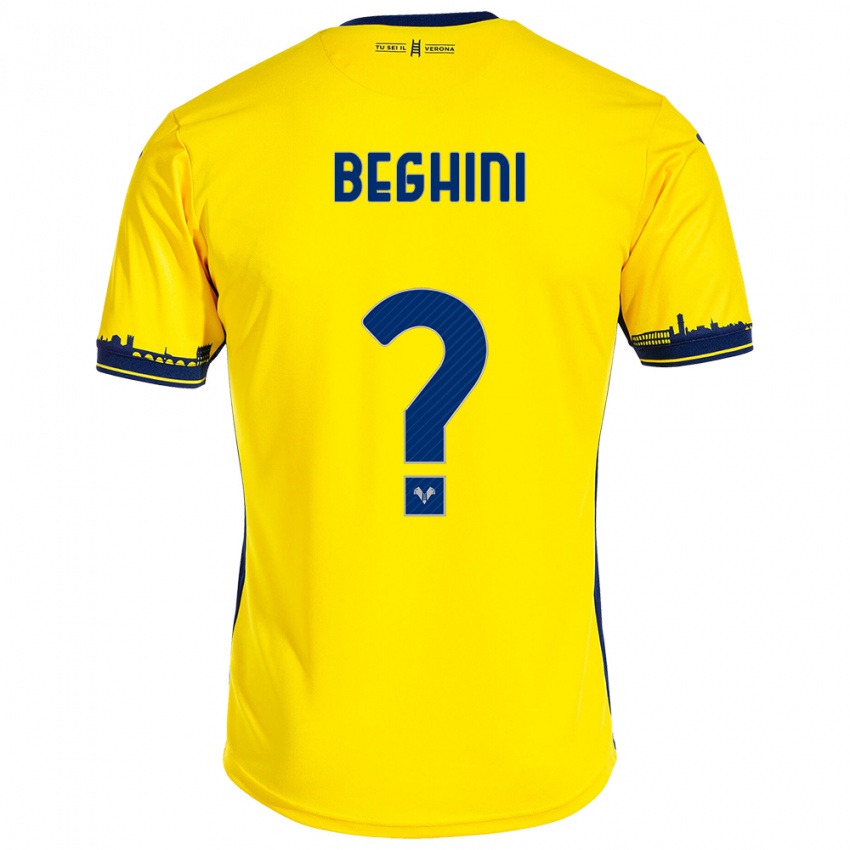 Niño Camiseta Alessandro Beghini #0 Amarillo 2ª Equipación 2023/24 La Camisa Perú