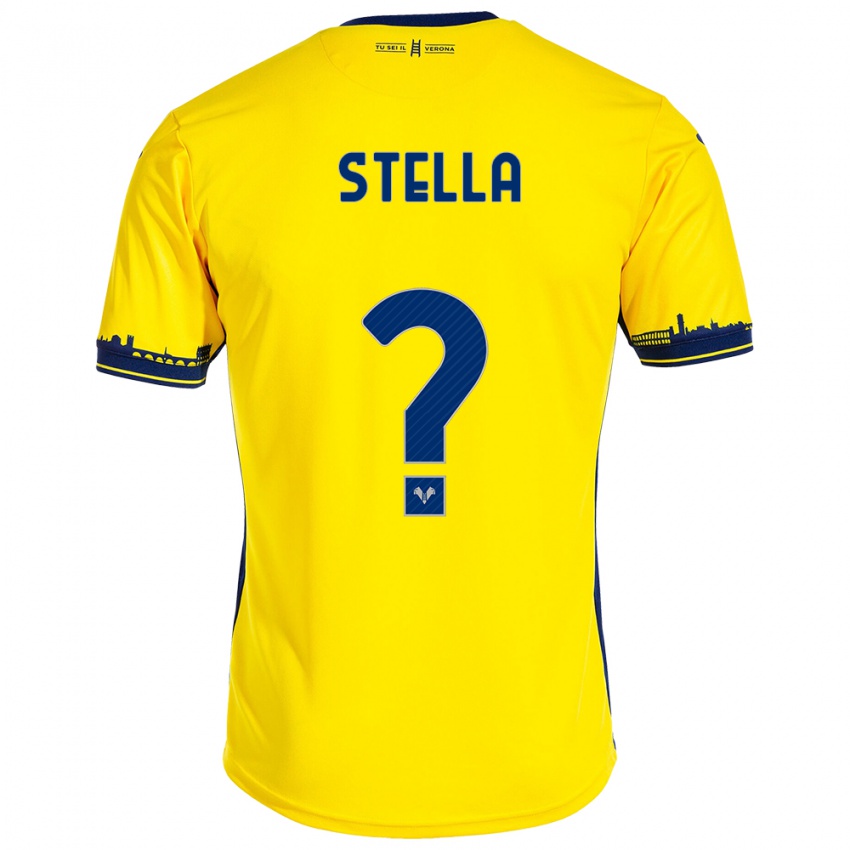 Niño Camiseta Kevin Stella #0 Amarillo 2ª Equipación 2023/24 La Camisa Perú