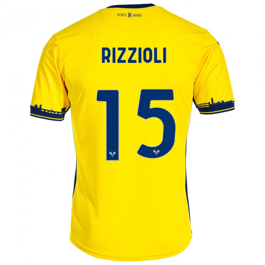 Niño Camiseta Gaia Rizzioli #15 Amarillo 2ª Equipación 2023/24 La Camisa Perú