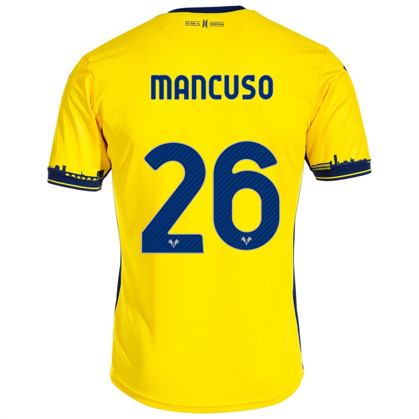 Niño Camiseta Giulia Mancuso #26 Amarillo 2ª Equipación 2023/24 La Camisa Perú