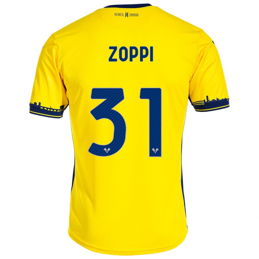 Niño Camiseta Sofia Zoppi #31 Amarillo 2ª Equipación 2023/24 La Camisa Perú