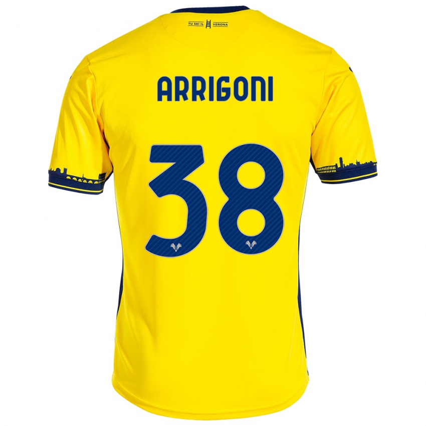 Niño Camiseta Arrigoni #38 Amarillo 2ª Equipación 2023/24 La Camisa Perú