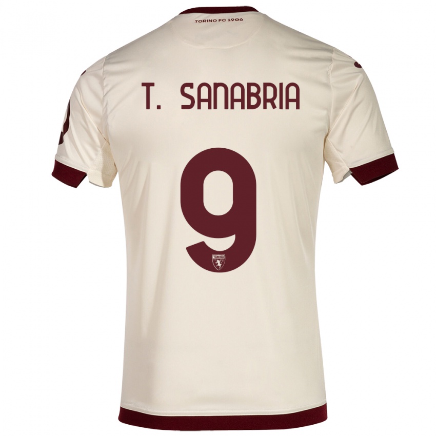 Niño Camiseta Antonio Sanabria #9 Champán 2ª Equipación 2023/24 La Camisa Perú