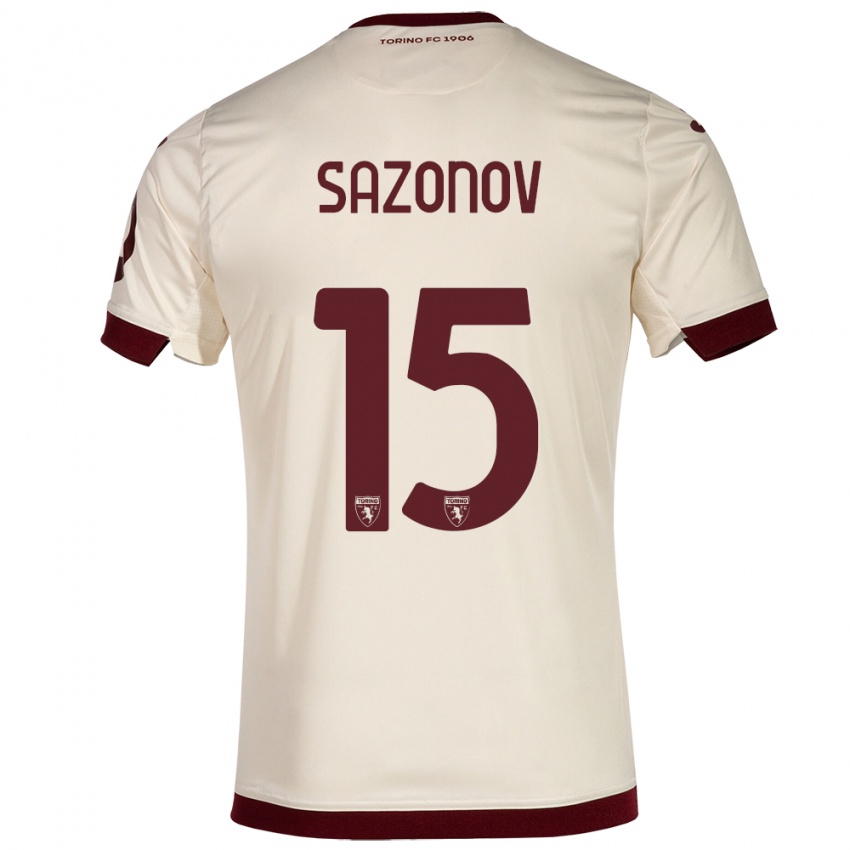 Niño Camiseta Saba Sazonov #15 Champán 2ª Equipación 2023/24 La Camisa Perú