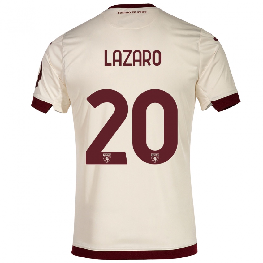 Niño Camiseta Valentino Lazaro #20 Champán 2ª Equipación 2023/24 La Camisa Perú