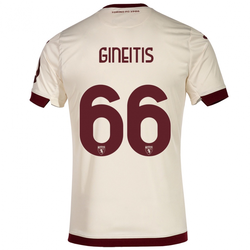 Niño Camiseta Gvidas Gineitis #66 Champán 2ª Equipación 2023/24 La Camisa Perú