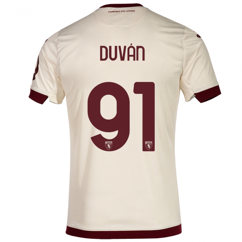 Niño Camiseta Duván Zapata #91 Champán 2ª Equipación 2023/24 La Camisa Perú