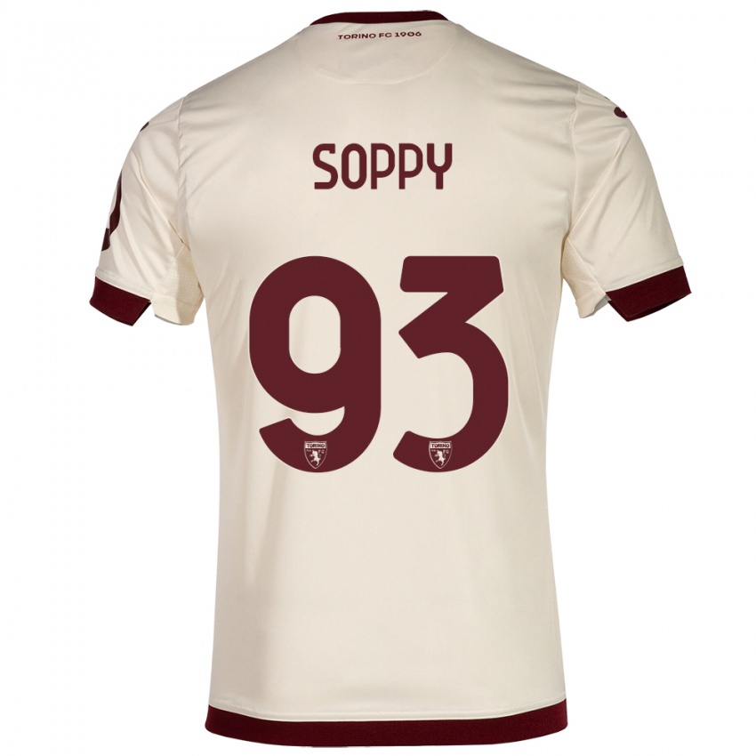 Niño Camiseta Brandon Soppy #93 Champán 2ª Equipación 2023/24 La Camisa Perú