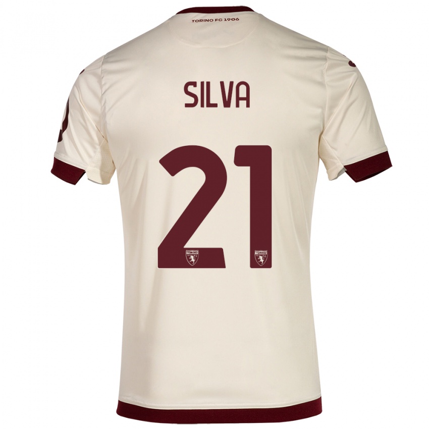 Niño Camiseta Jonathan Silva #21 Champán 2ª Equipación 2023/24 La Camisa Perú