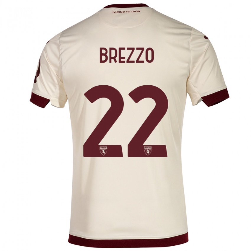 Niño Camiseta Matteo Brezzo #22 Champán 2ª Equipación 2023/24 La Camisa Perú