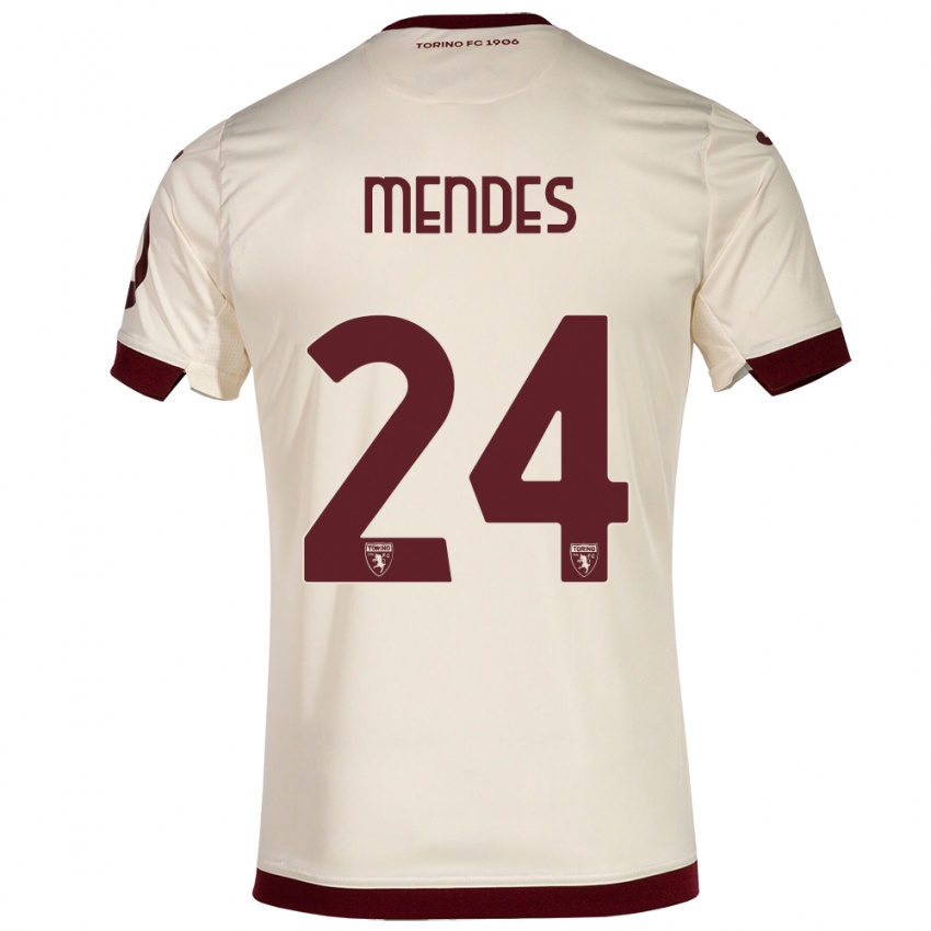 Niño Camiseta Rodrigo Mendes #24 Champán 2ª Equipación 2023/24 La Camisa Perú